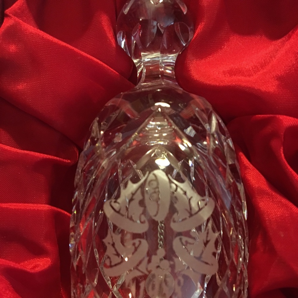 5 Gold Rings Waterford Crystal Bell-1988